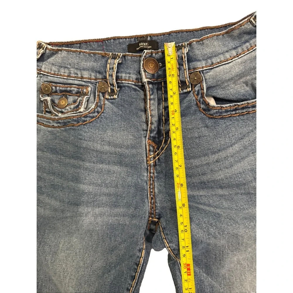 TRUE RELIGION SIZE 29 SLIM JEANS Streetwear Seed Stitch